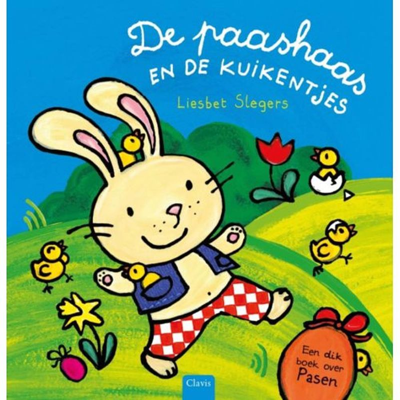 Foto van De paashaas en de kuikentjes. een dik boek over