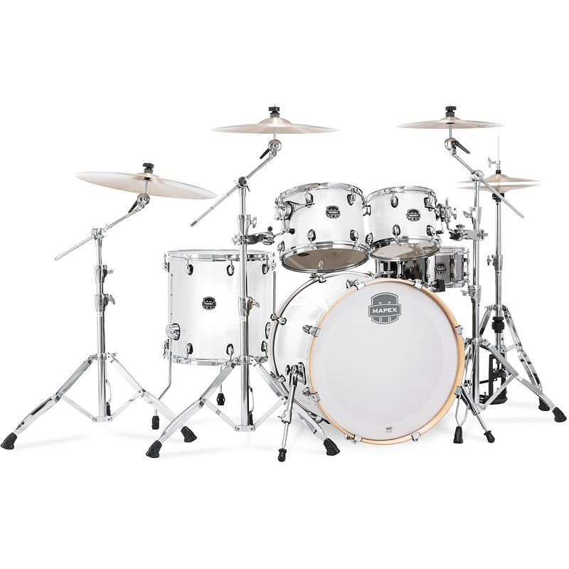 Foto van Mapex armory stage artic white 5d. rock shellset