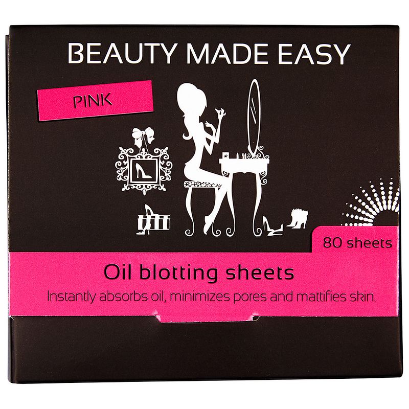 Foto van Beauty made easy oil blotting sheets pink