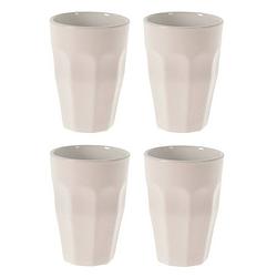 Foto van Excellent houseware thee/koffie mokken - 8x - wit- porselein - 330 ml - bekers