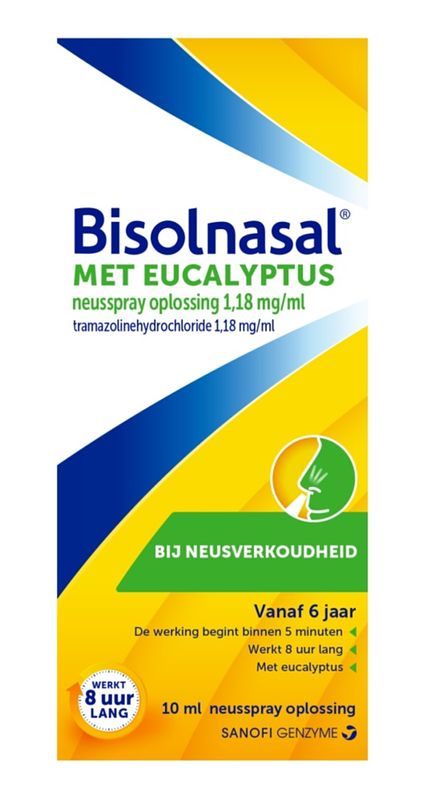 Foto van Bisolnasal neusspray eucalyptus 10ml