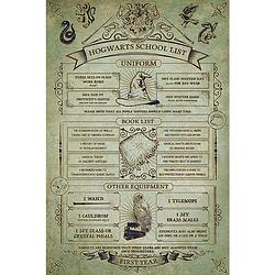 Foto van Pyramid harry potter hogwarts school list poster 61x91,5cm