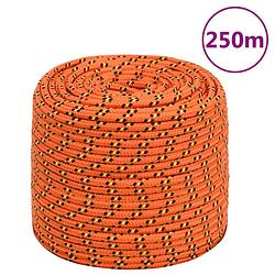 Foto van Vidaxl boottouw 6 mm 250 m polypropyleen oranje