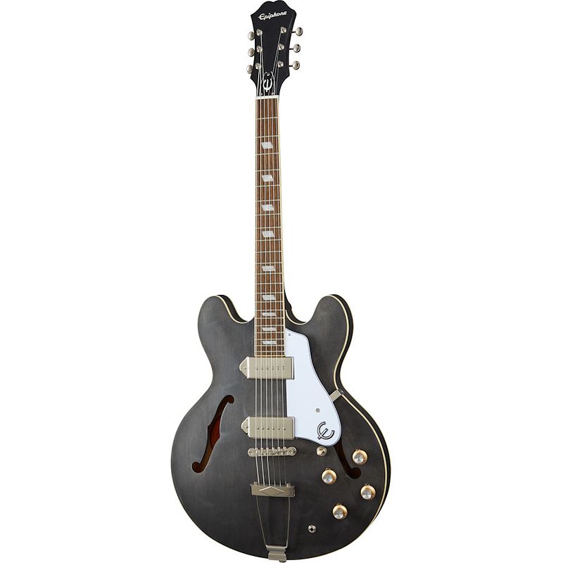 Foto van Epiphone casino worn ebony semi-akoestische gitaar