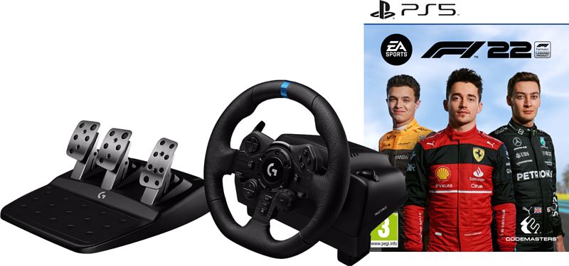 Foto van Logitech g923 playstation + f1 22 ps5