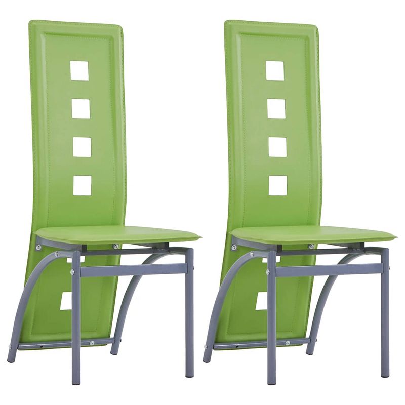 Foto van Vidaxl eetkamerstoelen 2 st kunstleer groen