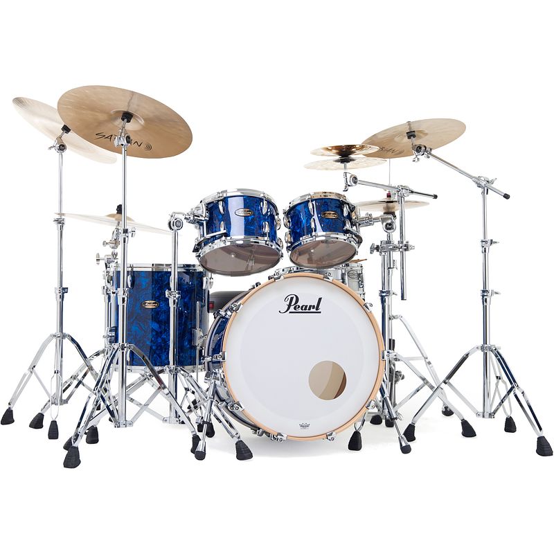 Foto van Pearl mmg924xsp/c418 masters maple/gum blue abalone 4d. shellset