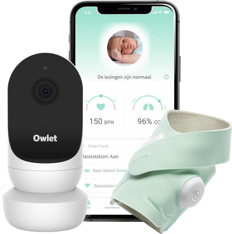 Foto van Owlet camera 2 ow-ca-2 + smart sock mintgroen