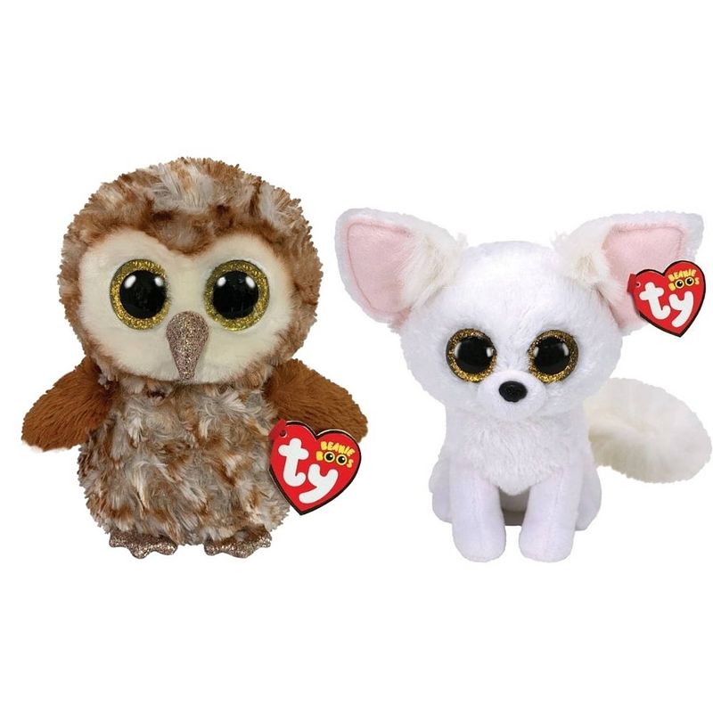 Foto van Ty - knuffel - beanie boo's - percy owl & phoenix fox