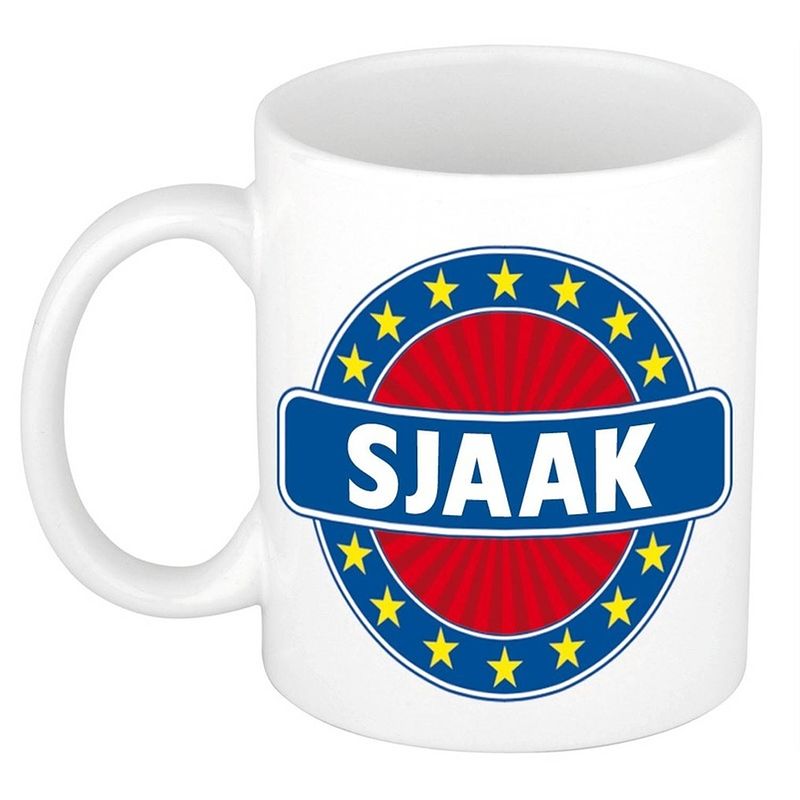 Foto van Sjaak naam koffie mok / beker 300 ml - namen mokken