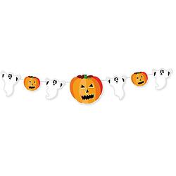 Foto van Halloween/horror thema spoken/pompoenen slinger 1,6 meter - feestslingers