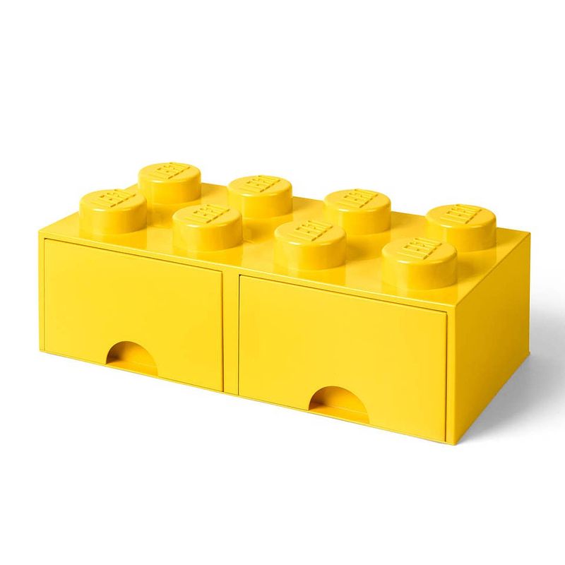 Foto van Lego brick 8 opberglade - geel