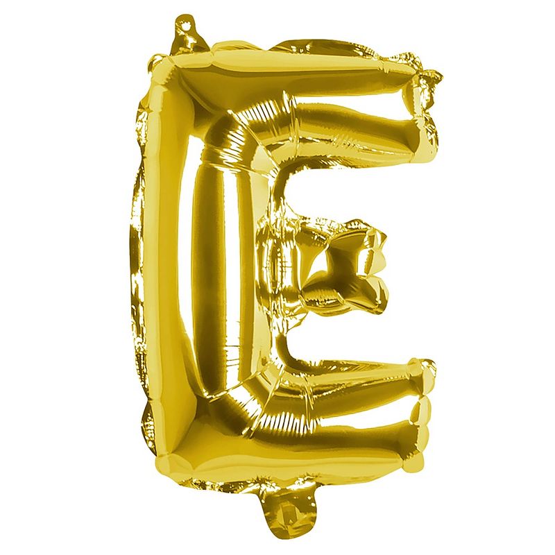 Foto van Boland folieballon letter e 36 cm goud