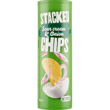 Foto van Stacked flavour sour cream & onion chips 170g bij jumbo