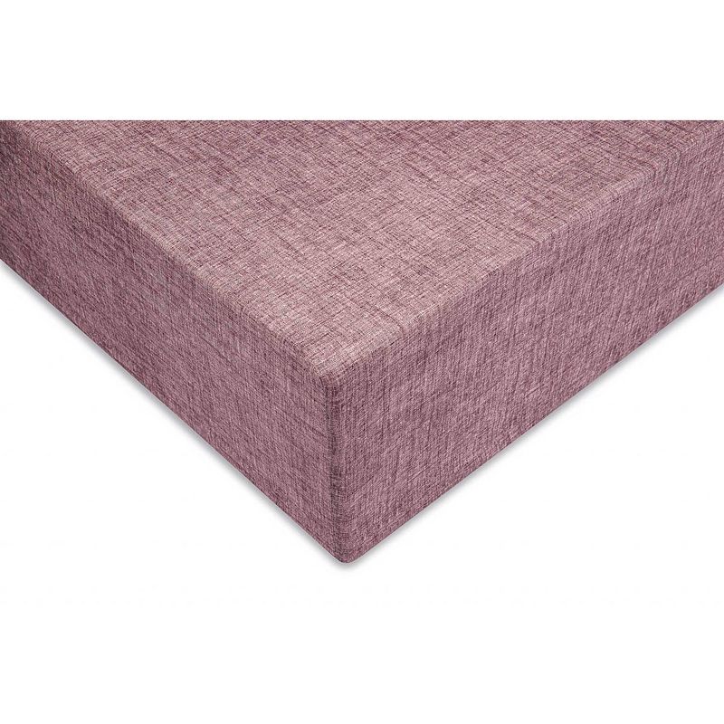 Foto van Zo home lino hoeslaken katoen linnen look 35cm hoek - wine red 90x210/220cm