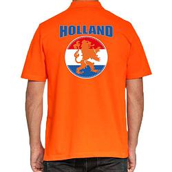 Foto van Grote maten oranje fan poloshirt / kleding holland met oranje leeuw ek/ wk voor heren 4xl - feestshirts