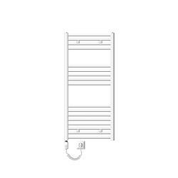 Foto van Ecd germany badkamerverwarmer elektrisch 600 x 1200 mm met verwarmingselement 1200 w - wit - recht met zijaansluiting