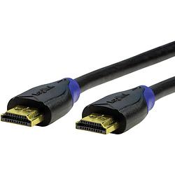 Foto van Logilink hdmi aansluitkabel hdmi-a stekker, hdmi-a stekker 1.00 m zwart ch0061 audio return channel (arc), ultra hd-hdmi met ethernet, vergulde steekcontacten