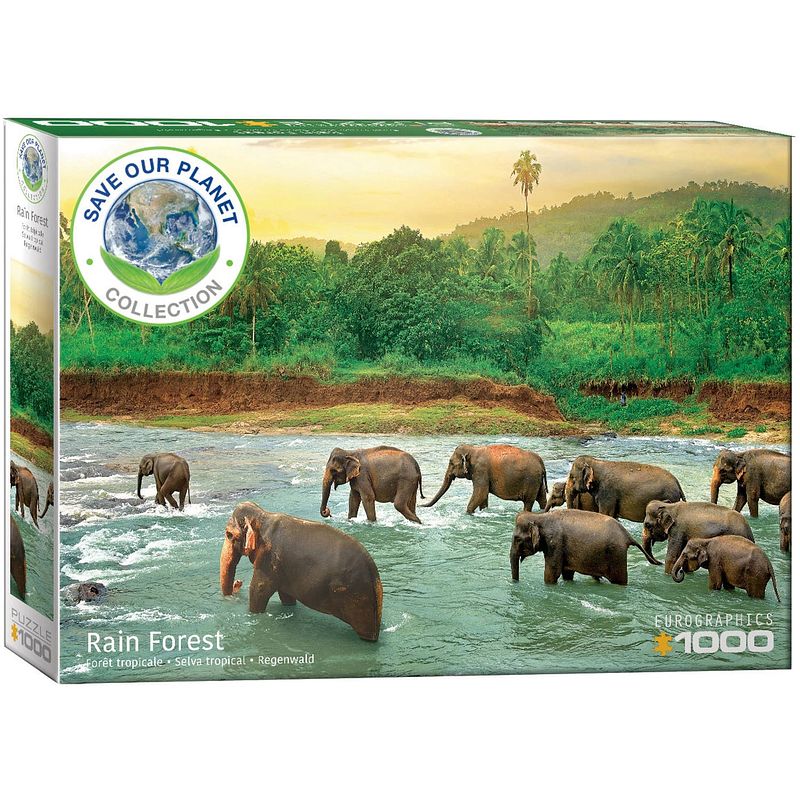 Foto van Eurographics puzzel save the planet! rain forest - 1000 stukjes