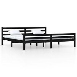 Foto van The living store houten bedframe - modern - slaapkamermeubilair - afmetingen- 205.5 x 205.5 x 69.5 cm - hoogwaardig