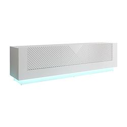 Foto van Meubella tv-meubel posada - wit - 180 cm - met led