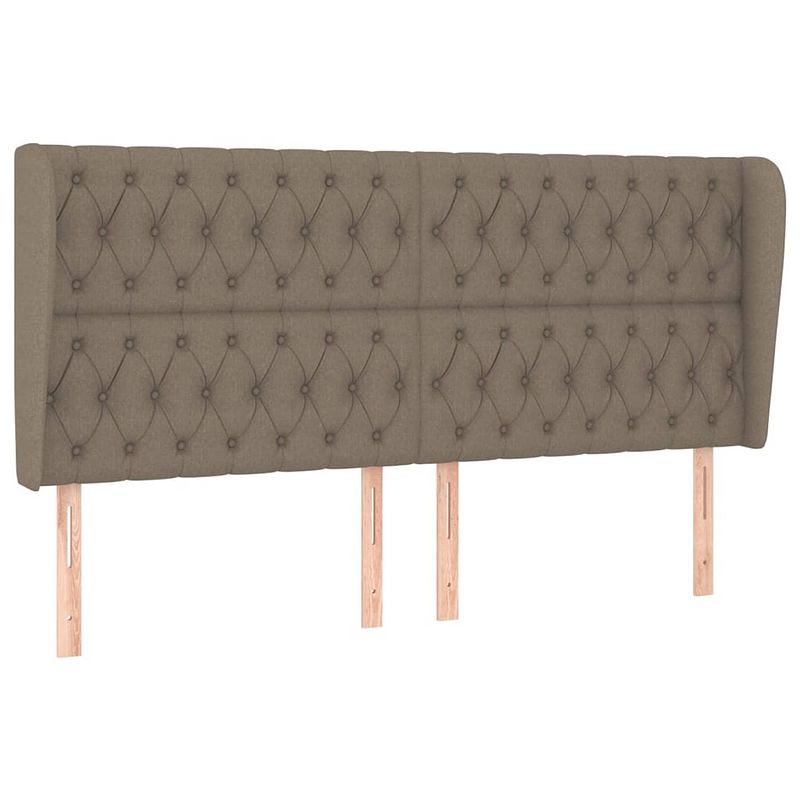 Foto van The living store hoofdbord bedombouw - 203 x 23 x 118/128 cm - taupe