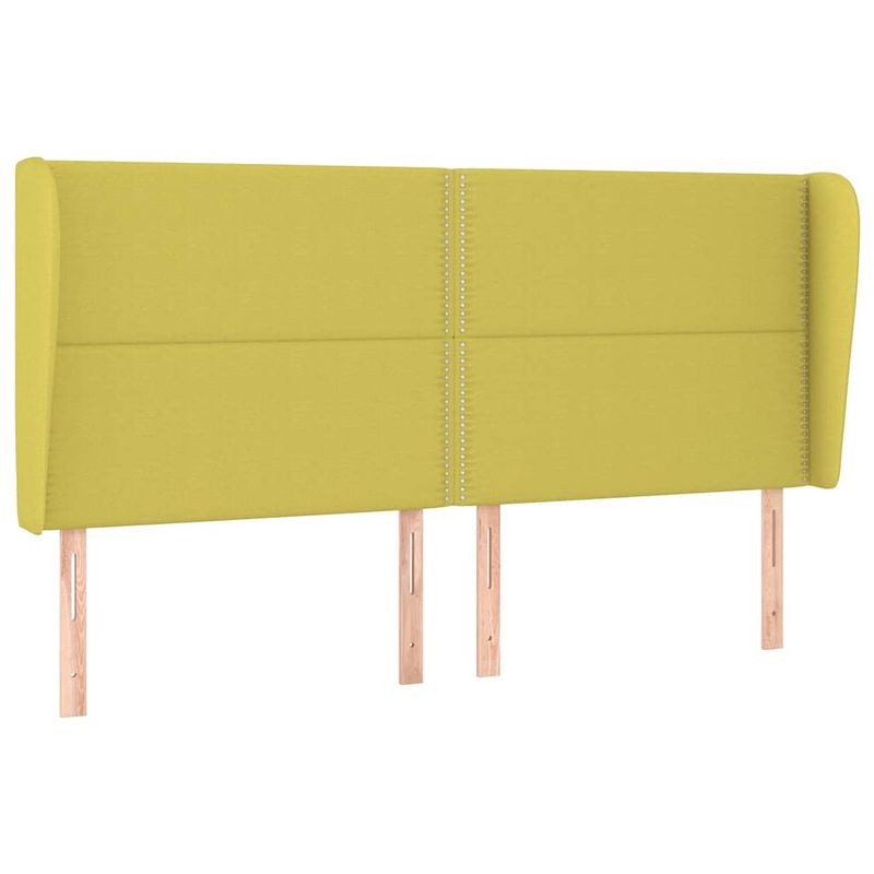 Foto van The living store hoofdbord trendy - hoofdborden - 163x23x118/128cm - groen