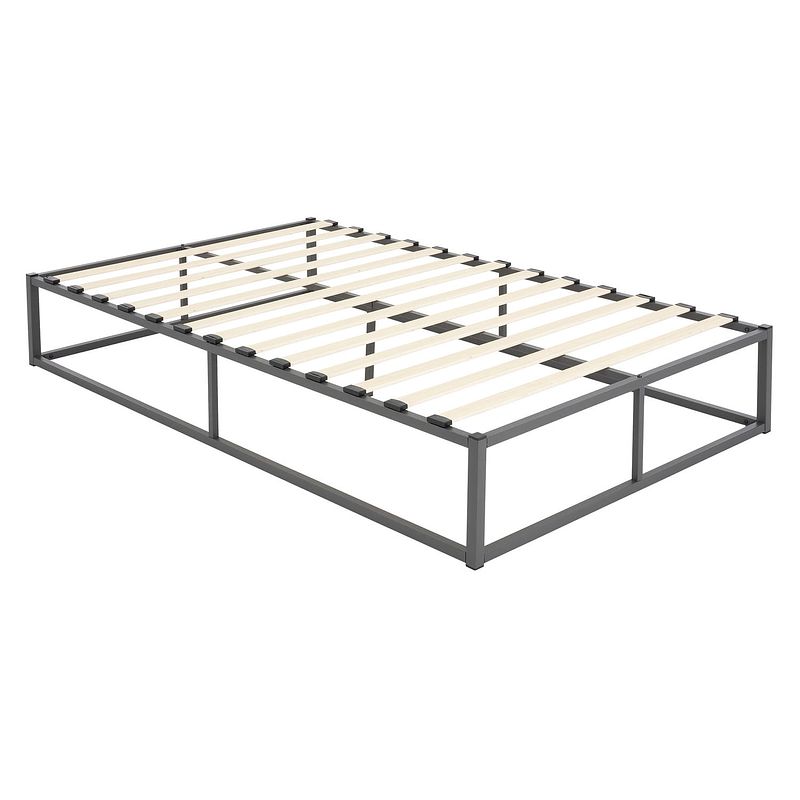 Foto van Ml-design metalen bed antraciet, 120x200 cm, gemaakt van gepoedercoat stalen frame