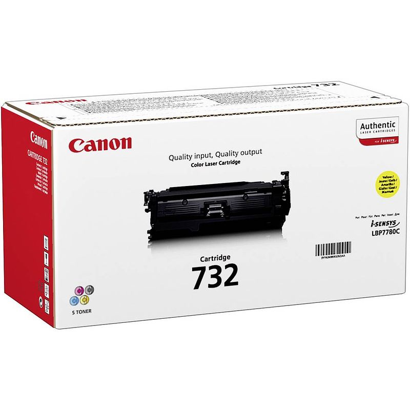 Foto van Canon 732 y 6260b002 tonercassette origineel geel 6400 bladzijden toner