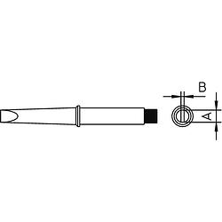 Foto van Weller 4ct5a7-1 soldeerpunt beitelvorm, recht grootte soldeerpunt 1.6 mm inhoud: 1 stuk(s)