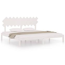 Foto van The living store bedframe massief grenenhout - moderne slaapkamer - afmeting- 205.5 x 205.5 cm - comfortabel hoofdeinde