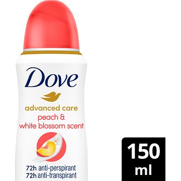 Foto van Dove peach & white blossom scent antitranspirant 150ml bij jumbo