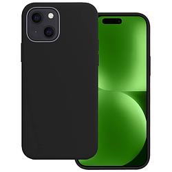 Foto van Basey iphone 15 hoesje siliconen back cover case - iphone 15 hoes silicone case hoesje - zwart