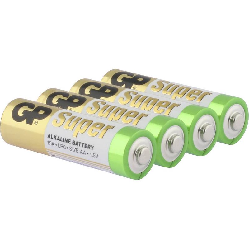 Foto van Gp super alkaline batterijen aa/lr6 - 4 stuks