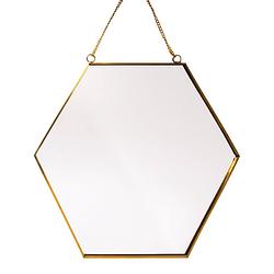 Foto van Quvio spiegel zeshoek breed - goud