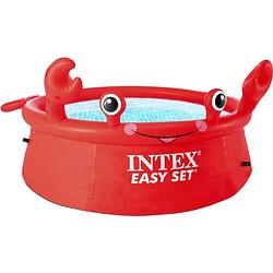 Foto van Intex opblaaszwembad 26100np happy crab 183 x 51 cm rood