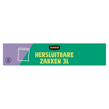 Foto van Jumbo hersluitbare zakken 3 l 30 stuks