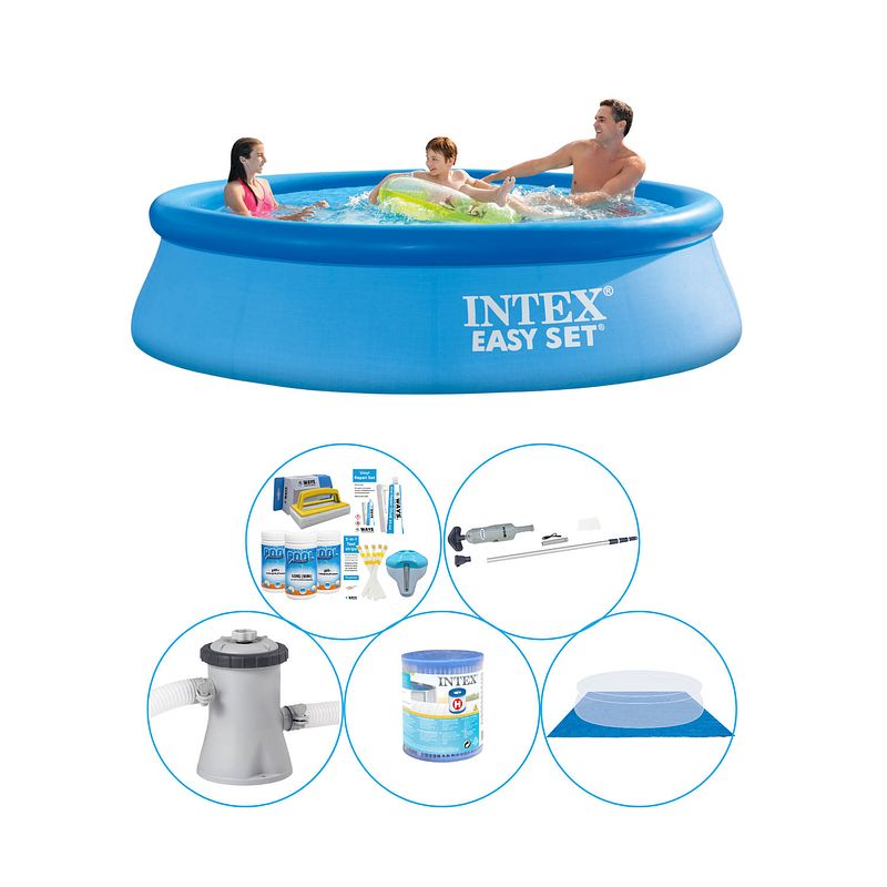 Foto van Zwembad super deal - 6-delig - intex easy set rond 305x76 cm