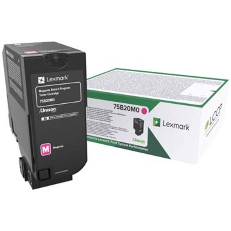 Foto van Lexmark toner magenta, 10.000 pagina's - oem: 75b20m0