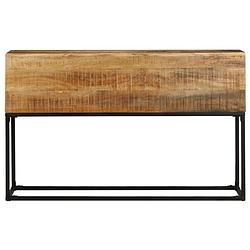 Foto van The living store consoletafel - hout - 120 x 30 x 75 cm - bruin