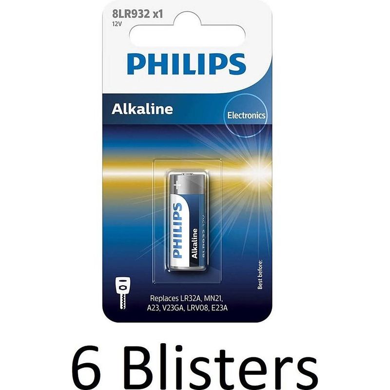 Foto van 6 stuks (6 blisters a 1 st) philips lr3/b minicells alkaline batterij