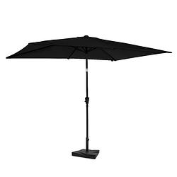 Foto van Vonroc parasol rapallo 200x300cm - premium parasol - antraciet/zwart incl. parasolvoet 20 kg.