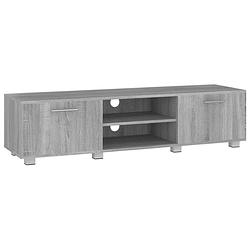 Foto van Vidaxl tv-meubel 140x40x35 cm bewerkt hout grijs sonoma eikenkleurig