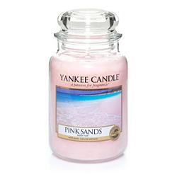Foto van Yankee candle - pink sands geurkaars - large jar - tot 150 branduren