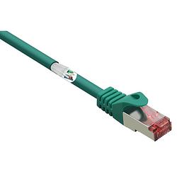 Foto van Renkforce rf-5052916 rj45 netwerkkabel, patchkabel cat 6 s/ftp 2.00 m groen snagless, vergulde steekcontacten, vlambestendig 1 stuk(s)