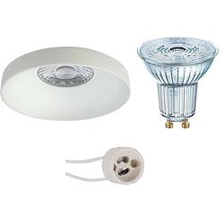 Foto van Led spot set - osram parathom par16 940 36d - pragmi vrito pro - gu10 fitting - dimbaar - inbouw rond - mat wit - 5.5w -