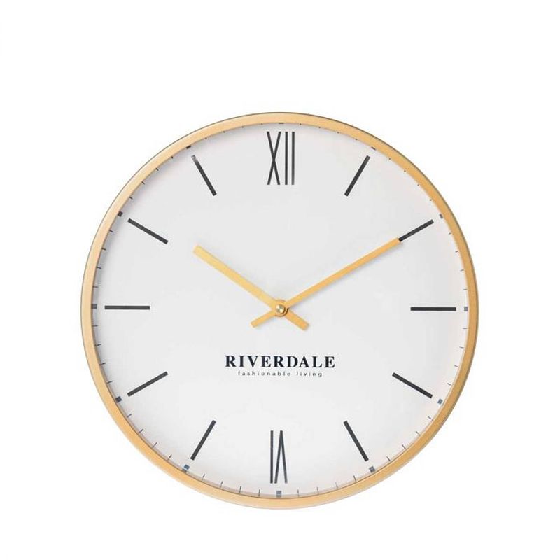 Foto van Riverdale wandklok milena goud 40 cm