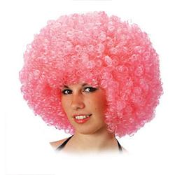 Foto van Carnival toys pruik pop wig dames synthetisch roze one-size