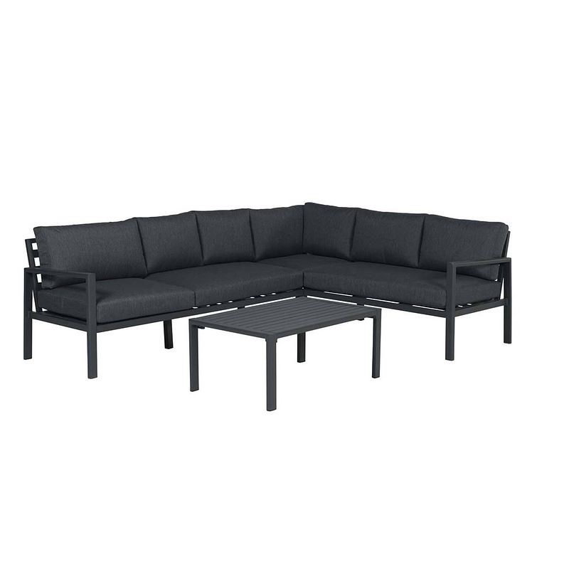 Foto van Garden impressions - lexinton loungeset 4-delig - aluminium - carbon black