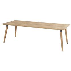 Foto van Hartman sophie studio natural teak tuintafel - l240 x b100 x h75 cm - donkergrijs